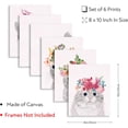 thumbnail image 3 of 6Pcs Cat Butterfly Unframed Canvas Wall Art Butterfly Bathroom Picture Decor Posters Wearing Flower Butterflies Band Cute Animals Canvas Print Artwork Wall Decor for Kids Bedroom, 3 of 9