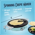 thumbnail image 4 of Nostalgia 12” Electric Crepe Maker with Non-Stick Griddle, Crepe Spatula and Batter Spreader, 4 of 7