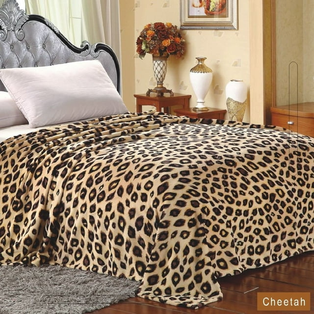 MicroPlush Printed Blanket Cheetah