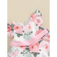 thumbnail image 6 of Musuos Baby Girls Princess Tutu Dress 6M 12M 18M 24M 3Y 4Y Lace Patchwork Flying Sleeve Bowknot Floral Print Sundress, 6 of 10