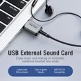 thumbnail image 3 of Sound Card USB Audio Interface External Sound card USB Adapter 3.5mm For Laptop Speaker PS4 Earphone USB Mic SoundCard CDLH0, 3 of 6