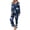 Dark Blue, variant on CLOISE Womens Pajama Sets 2-Piece Comfy Long Sleeve Sleepwear Shirts and Comfort Lounge Pants Night Clothes Set Comfortable Floral Graphic Classic Night Clothes