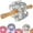 Silver, variant on Clearance Biscuit Moulds under $20 Donut Cutter Roller Round Shape Donut Cookie Cutter 6 Cut Revolving Donut Maker Stainless W Handle Revolving Donut Cutter Maker Dough Baki
