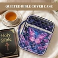 thumbnail image 7 of FOR U DESIGNS Butterfly Rose Daisy Print Bible Cover Case Quilted Bible Carrier Tote Bag Lightweight Protective Church Organizer Holder Bag Christian Bible Accessories Gifts, 7 of 7