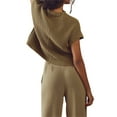 thumbnail image 4 of Nituyy Women's Summer Knit Tops, Casual Short Sleeve Round Neck Solid Color Pocket T-Shirts, 4 of 5