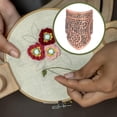 thumbnail image 3 of Dedal protector de dedos para costura, dedal para acolchado, anillo de bordado estilo vintage Bronce rojo, 3 of 9