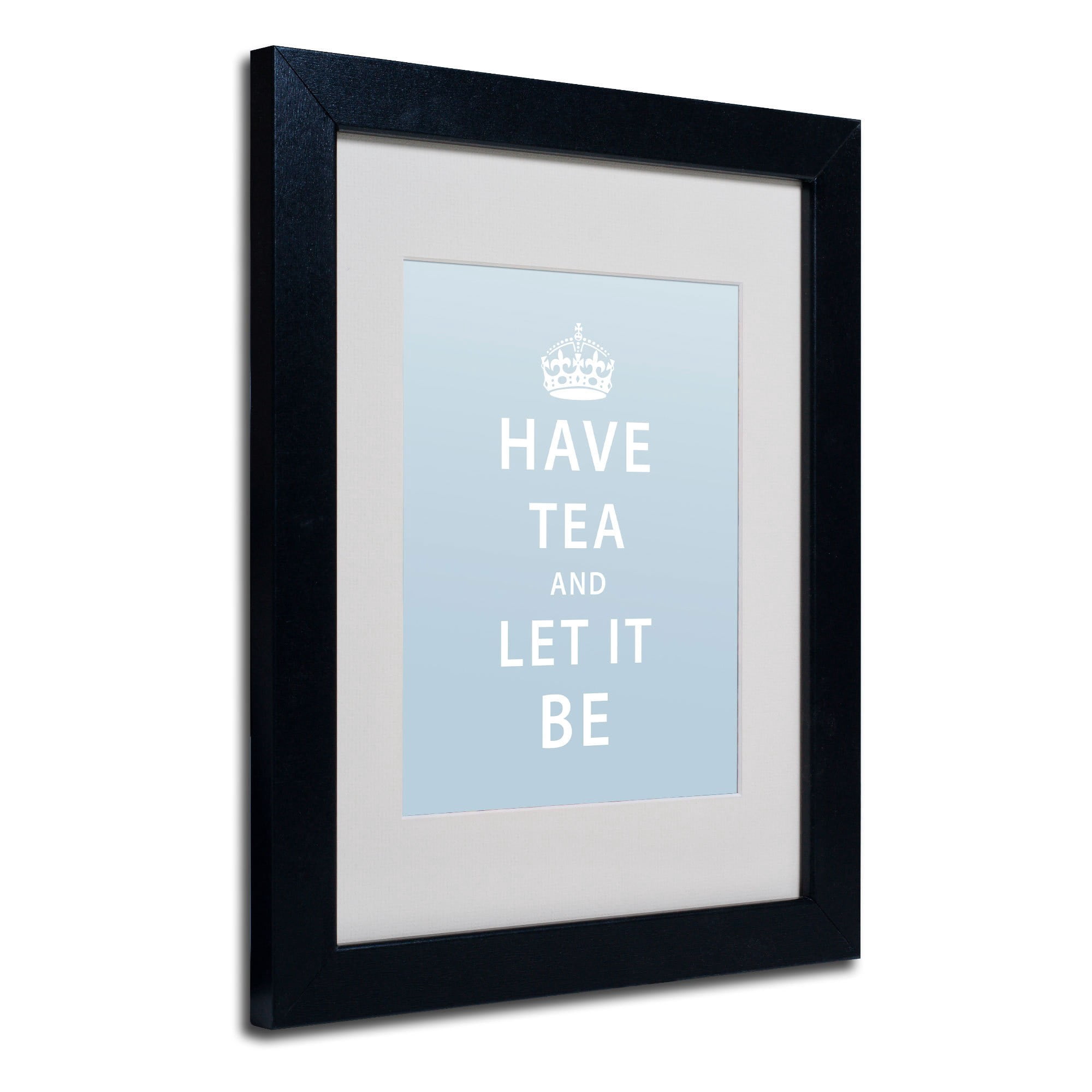 Trademark Fine Art "Have Tea" Canvas Art by Megan Romo, Black Frame