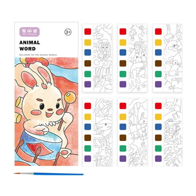 Niños acuarela pintura libro ocio DIY Color dibujo juguete dibujo artes juguete para animales perfke libro de pintura de acuarela