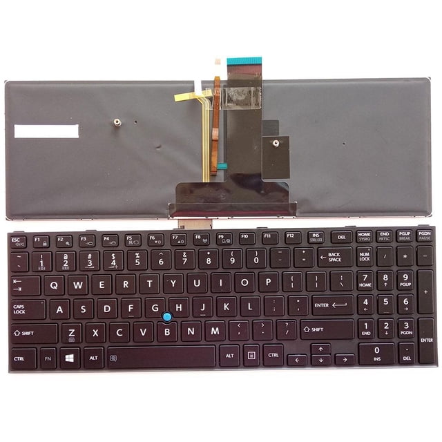 Teclado retroiluminado Hugo para computadora portátil Diseño EE. UU. color negro