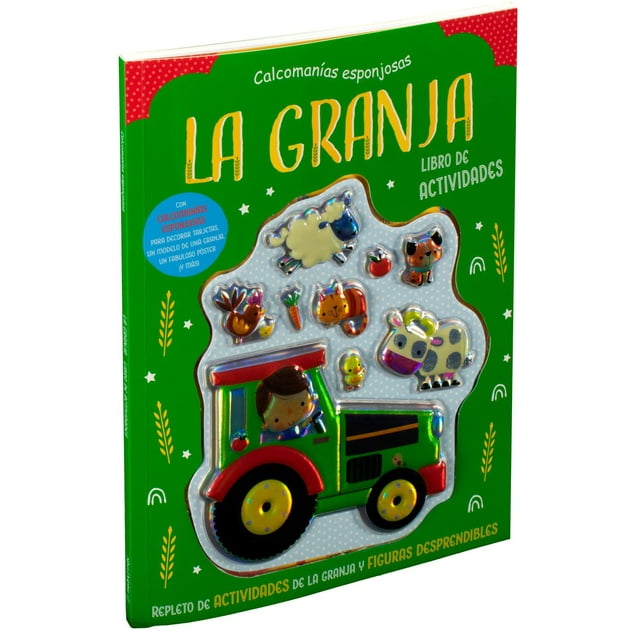 Calcomanías esponjosas Silver Dolphin La granja libro infantil interactivo