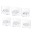 thumbnail image 1 of Wosthever Perchas para abrigos de pared, ganchos autoadhesivos para ducha de 2kg, soportes colgantes de plástico, organizadores de puerta de Almacenamiento y organización del hogar 6 piezas, 1 of 6