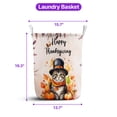 thumbnail image 5 of Happy Thanksgiving American Shorthair Welcome Thankful Fall Autumn Pumpkin Foldable Laundry Basket Cat Lover Kitten Owner Gifts Organizer Storage with Handles - 02021, 5 of 5