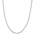 thumbnail image 1 of 925 Sterling Silver 2.5mm Figaro Chain Anklet Ankle Bracelet, 1 of 8