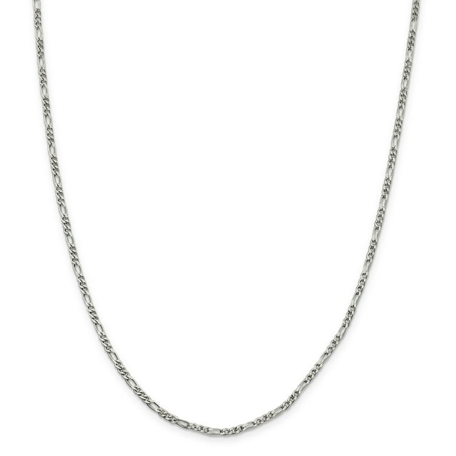 925 Sterling Silver 2.5mm Figaro Chain Anklet Ankle Bracelet