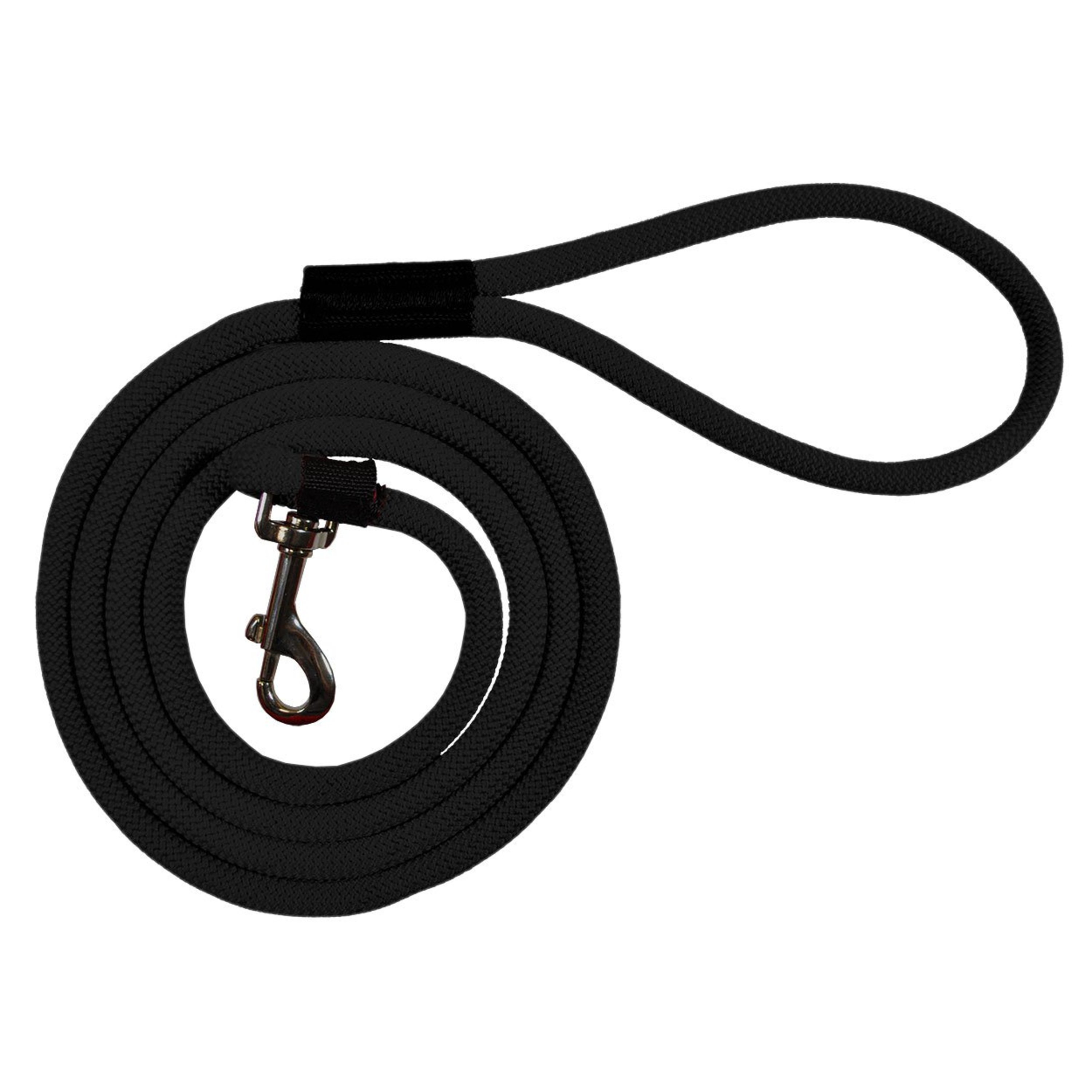 Peak Pooch Rope Dog Leash, HeavyDuty Rope Leashes for Dogs, Black, 6