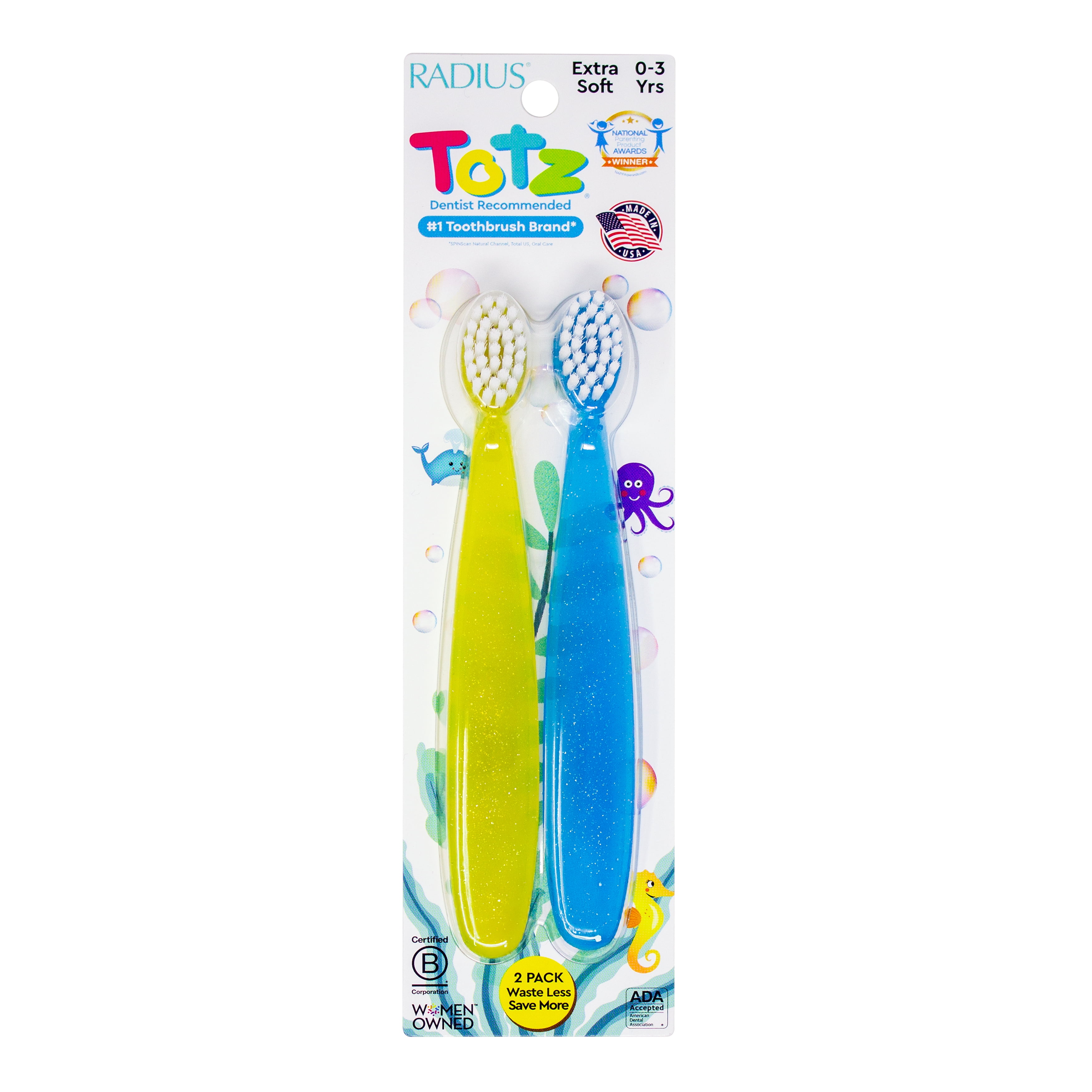 RADIUS 2-PK Blue Toothbrush Limited Edition Amazon.com: RADIUS Children main image 2