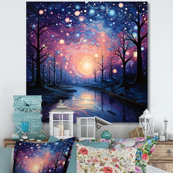 Designart "Colorful Sky Photo delicate Illusion II" Landscapes Wall Art Living Room