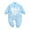 Blue, variant on Utlike Baby Girls Bodysuits Newborn Thermal Long Sleeve Thick Warm Romper Breathable Onesies For Infant Size 0 Months-3 Months