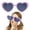 Purple, variant on Funny Oversized Heart Shape Sunglasses, Hot Pink Heart Glasses, Retro Heart Sunglasses Womens, Novelty Fun Heart Sunglasses for Men, Women Fashion Heart Sunglasses 1Pcs