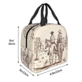 thumbnail image 3 of Easygdp Cowboys Riding Horses Bolsa Térmica Premium - Tela Oxford Impermeable, Gran Capacidad, Bolsillo Frontal, Unisex para Trabajo, Escuela, Actividades al Aire Libre y Picnics, 3 of 8