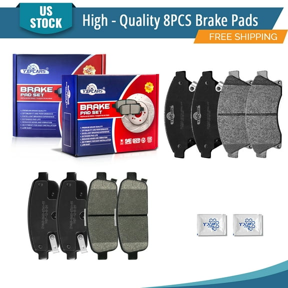 YXPCARS D1522 BD1468: 8PCS Front and Rear Ceramic Brake Pads Set for Buick Encore Verano Chevrolet Sonic Trax Cruze Limited Cruze Volt Orlando