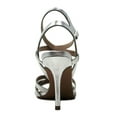 thumbnail image 3 of CHARLES BY CHARLES DAVID Womens Silver Slingback Woven Hippy Round Toe Stiletto Buckle Leather Dress Sandals Shoes 9 M, 3 of 4