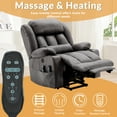 thumbnail image 3 of OUINCH Oversized Dual Motor Power Lift Recliner for Elderly, Extended Footrest, Large Infinite Position Lay Flat Chair for Living Room with Massage & Heat, Lumbar Pillow, USB & Type-C Ports, Gray, 3 of 8