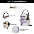 thumbnail image 4 of ALAZA Chain Crossbody Bags for Women Purple Flower Shoulder Handbag Phone Purse, 4 of 5