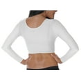 thumbnail image 3 of Your Contour White Bolero Long Sleeve ARM Shapewear Tank, Slimming Arm Shaper Crop Top, Cami Shaper with Long Sleeve, 3 of 3