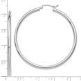 thumbnail image 2 of FJC Finejewelers 14 kt White Gold Polished Hoops 2.5mm Lightweight Tube Earrings, 2 of 5