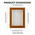 thumbnail image 4 of 11x17 Honey Pecan Shadowbox Frame - Shadow Box Frame Interior Size 11x17 by 7/8" Deep - White, 4 of 6