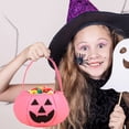 thumbnail image 6 of Pgeraug Halloween Pumpkin Bucket , Candy Bags , Fluorescent Pumpkin Non-Woven Reusable Trick-Or-Treat Tote for Ki-ds, Pink, 6 of 6