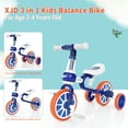 thumbnail image 5 of XJD 3-in-1 Toddler Tricycle for 1-5 Years Old Boys Girls Toddler Bike Kids Trikes for Balance Training Baby Bike Infant Trike, 5 of 11
