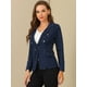 thumbnail image 3 of Chaquede mezclilde oficide trabajo de manlarcon solade jeans pamujer con bolsillos Azul medio L, 3 of 6
