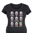 thumbnail image 3 of Star Wars - Mandalorian Moods - Women's Maternity Scoop Neck Graphic T-Shirt, 3 of 5