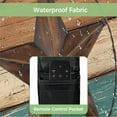 thumbnail image 4 of Outdoor TV Cover 48 to 50 Inches, Country Star Retro Tear Wooden Board Waterproof and Weatherproof TV Cover with Remote Control Pocket, Flat Screen TV Cover Protector for Outside TV, 4 of 6