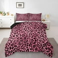 thumbnail image 2 of Erosebridal Pink Leopard Print Comforter Sets, Cheetah Comforters & Duvets, Wildlife Animal Reversible Duvet Insert, Microfiber Bedroom Decoration, 2pcs, 2 of 8