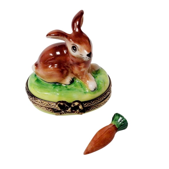 Charming Bunny Box for Collectors Limoges Box Porcelain Figurine