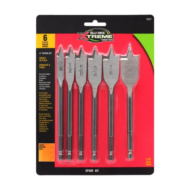 Juego de brocas Blu-Mol Xtreme de acero al carbono, 6 piezas, vástago hexagonal