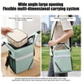 thumbnail image 5 of Tdxkok Wide Opening Insulated Lunch Bag with Reflective Stripe Detachable Strap thermal Food Carrier for Students office Work Green, 5 of 6