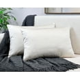 thumbnail image 1 of Aiking Home 12x18 Inches Faux Silk Rectangular Throw Pillow Cover, Zipper Closure, Ivory (Set of 2), 1 of 7