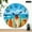 10x10in, variant on Patifu 10 Inch Wall Clock Colorful Surfboards On Beach Print Silent Sweep Movement 12x12in