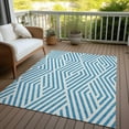 thumbnail image 6 of Addison Rugs Chantille Indoor/Outdoor Transitional Geometric Teal Washable Rectangle Rug, 9' x 12', 6 of 6