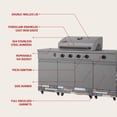 thumbnail image 3 of TYTUS Fresno 4-Burner Gunmetal Gray Gas Grill with Side Burner in Ash Stone, 3 of 23