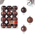 thumbnail image 1 of Haite Christmas Ball Decor Multi-color Decorations 24 Pcs Durable Xmas Balls Ornaments Hangings Convenient Shiny Coffee 6cm/2.36'', 1 of 1
