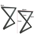 thumbnail image 2 of TheEshow 28" x 24", 24" Height Cast Iron Table Legs, Black 2 Piece, 2 of 12