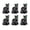 Black, variant on Dserhfy 6Pcs Mini Resin Cats Glow-in-the-Dark Transparent Kitten Ornaments Miniature Cat Figurines for Fairy Garden Decor Micro Landscapes Crafts