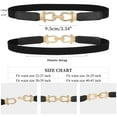 thumbnail image 4 of Women’s Skinny Elastic Waist Belts with Gold Buckle, 3 Pack Retro Thin Stretch Belts for Dresses, Skirts, and Jeans – Black, Brown, Beige, 4 of 4