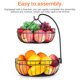 thumbnail image 5 of Matsuzay Tazón de frutas de 2 niveles, cesta de frutas de hierro para encimera, soporte multiusos para frutas y verduras, soporte colgante para frutas Cocina y Comedor Matsuzay HA018425-00, 5 of 6