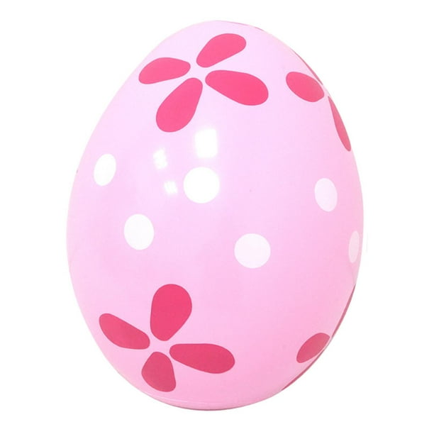 Huevo de Pascua inflable decorativo de PVC, 10,63 x 13,78 pulgadas Rosa